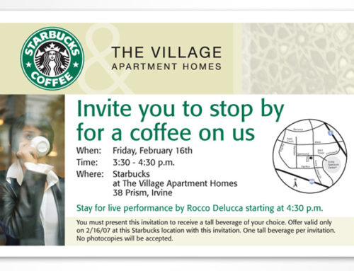 Starbucks Coffee Event Postcard