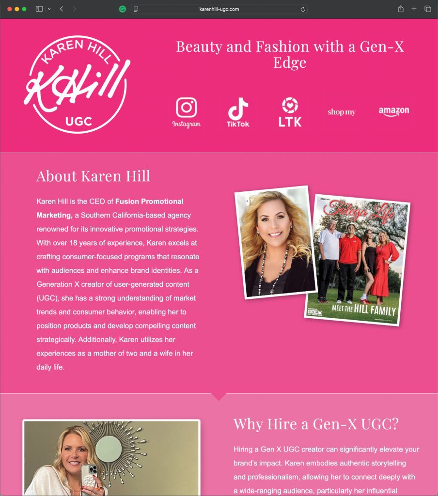 Karen Hill UGC Website