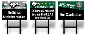 BCS Running of The Bears Yard Signs