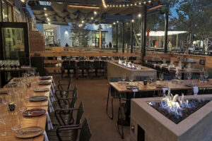outdoor area of a restaurant